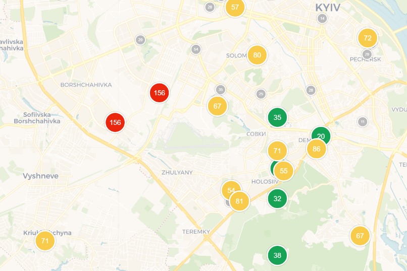 якість повітря у києві